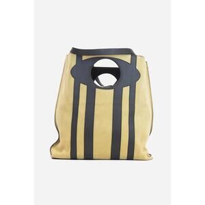 Loewe Beige/Black Suede Leather Hole Tote Shoulder Bag